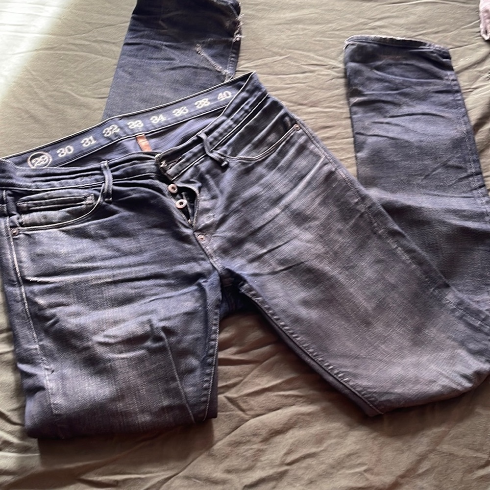 Earnest Sewn Ramone .520 black wax coated jeans